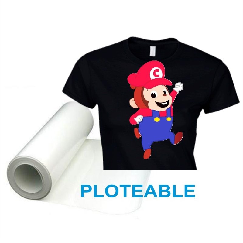 VISUBTEX-01B, Vinilo Textil Blanco Brillante Sublimable