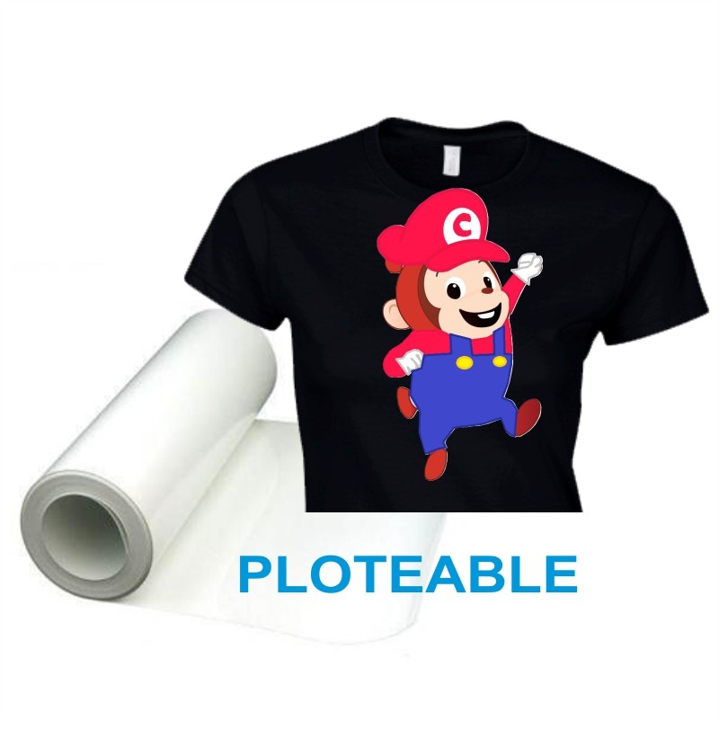 VISUBTEX-01B, Vinilo Textil Blanco Brillante Sublimable