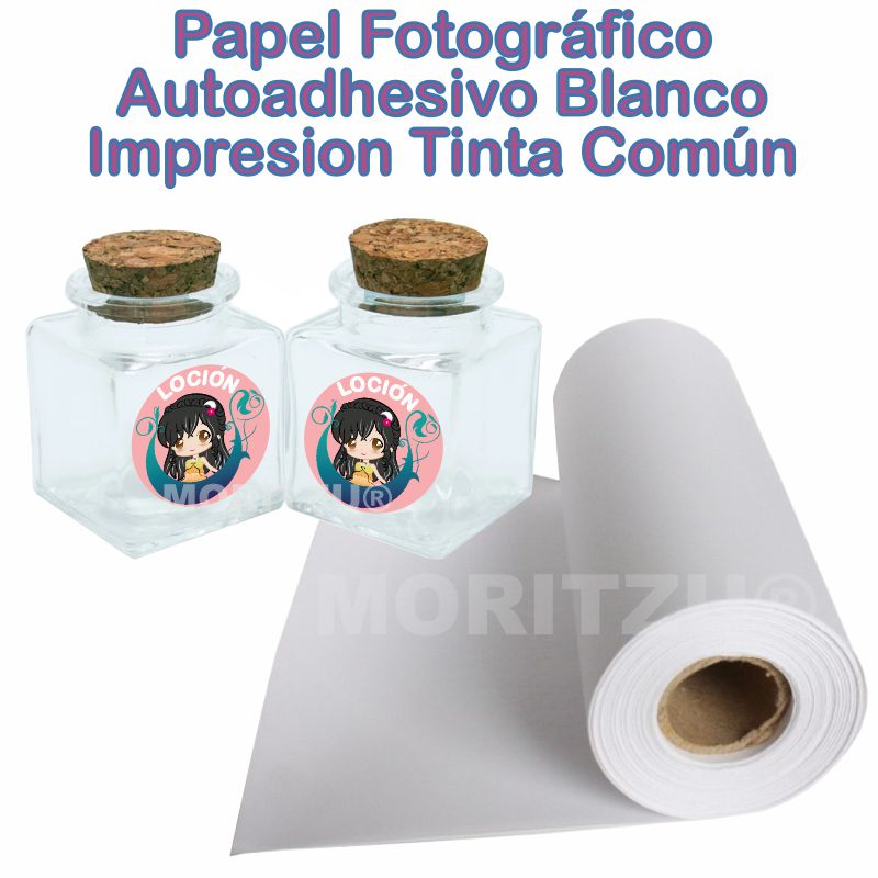 WPP60G-21, Papel Autoadhesivo Blanco Fotografico Glossy Sticker Inkjet