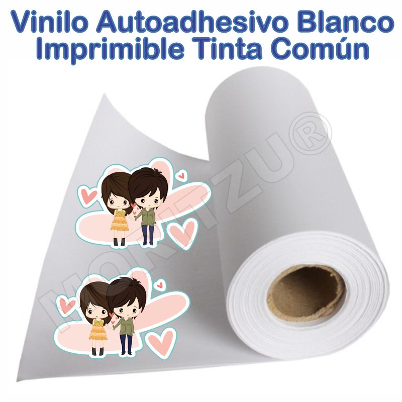 WPPP50-21, Vinilo Autoadhesivo Blanco Brillante Imprimible con Tinta INKJET Común