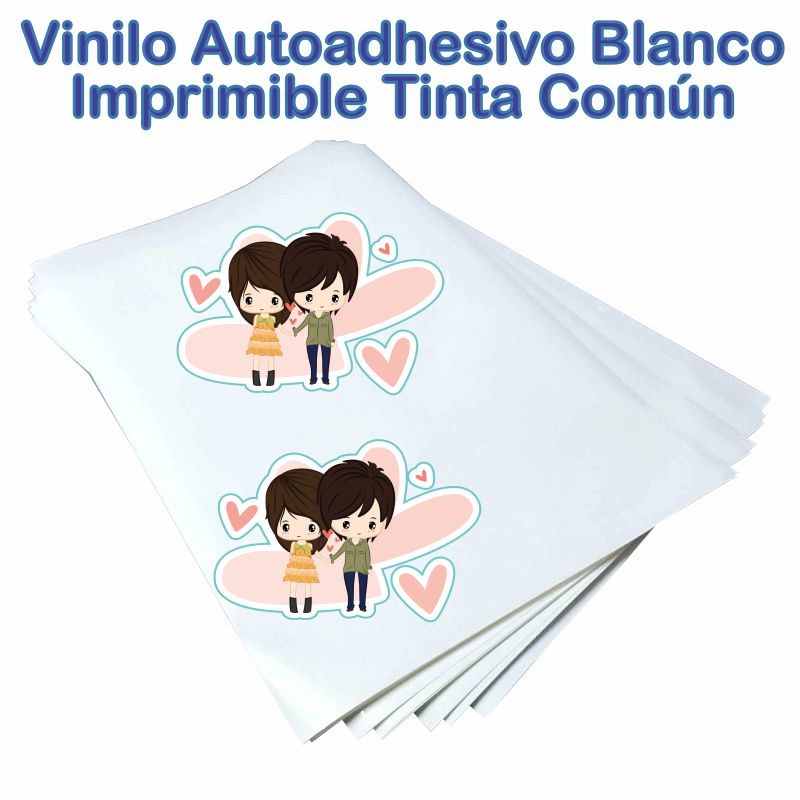 Vinilo Autoadhesivo Blanco A4x10h P/tinta Inkjet Comun