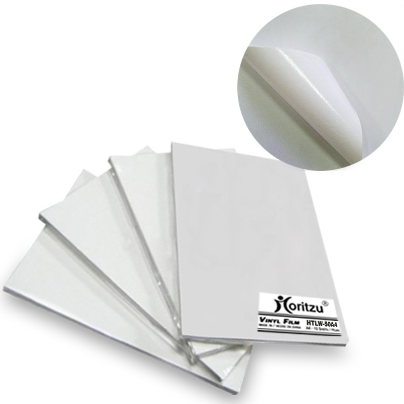 Vinilo Autoadhesivo Sublimable Blanco A4 Resma de 10 Hojas