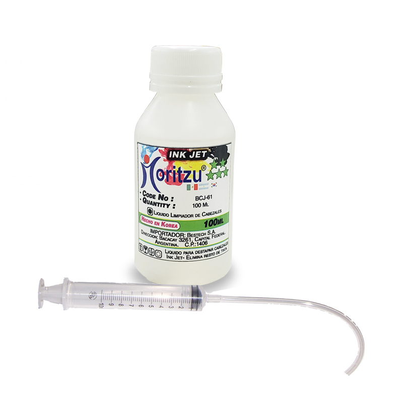 Kit de Limpieza de Cabezal - Liquido de Inyectores Impresoras, liquido y jeringa