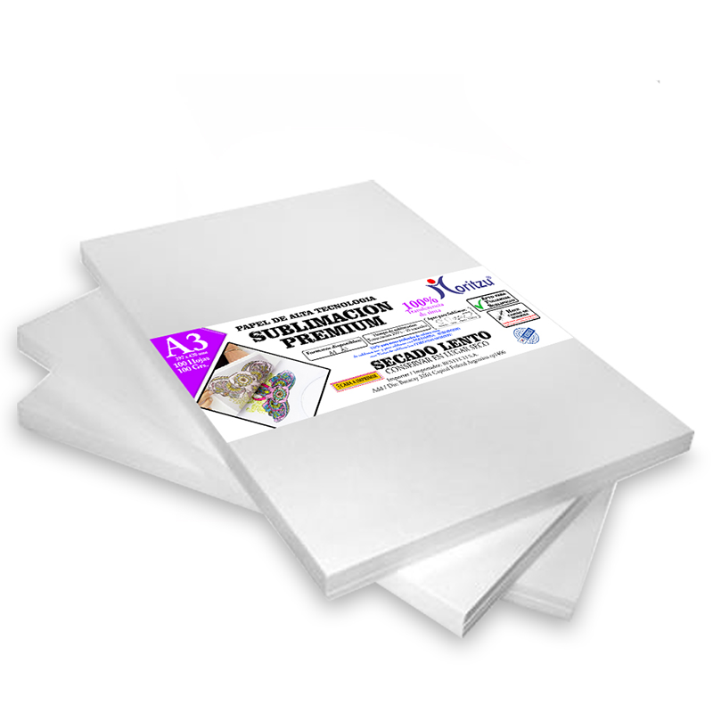 Papel de Sublimacion Premium A3 Coreano de Secado Lento