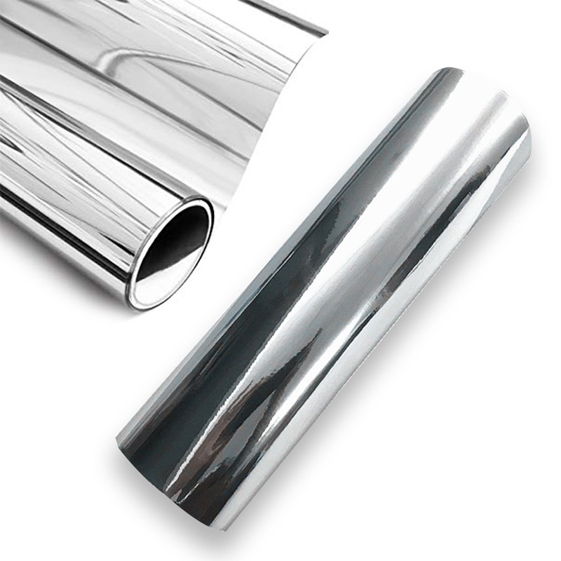 9288-1 Vinilo Autoadhesivo Cromado Plata Sublimable Metalizado