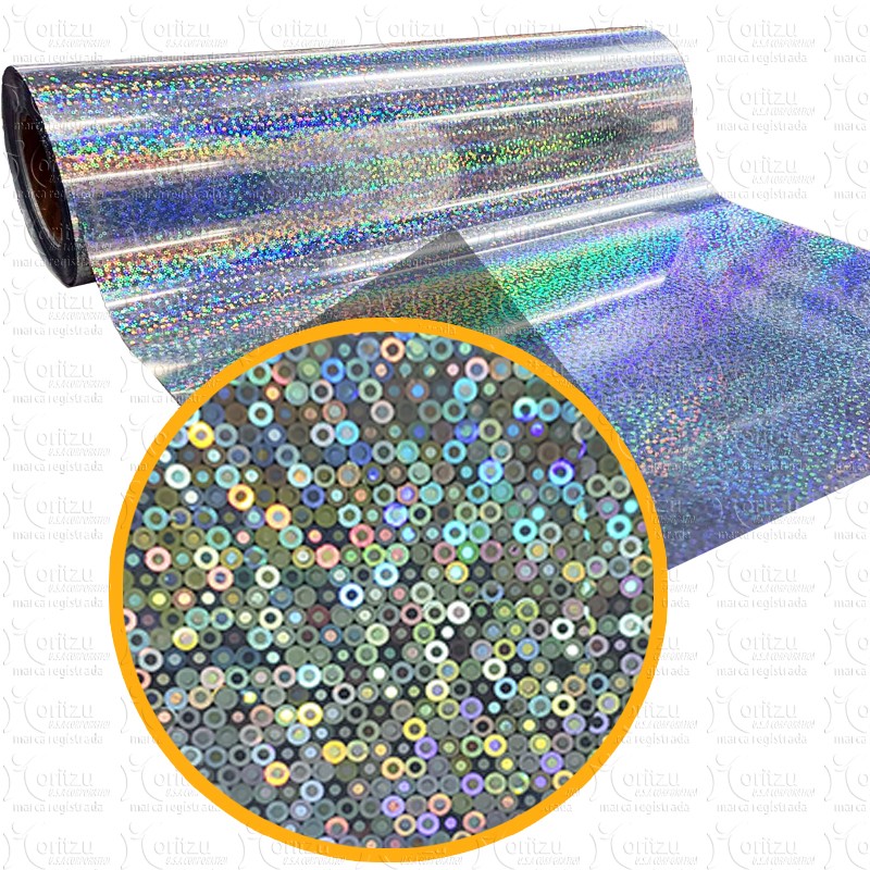 Vinilo Textil Foil Termoadhesivo Plata Holografico Laser Ploteable