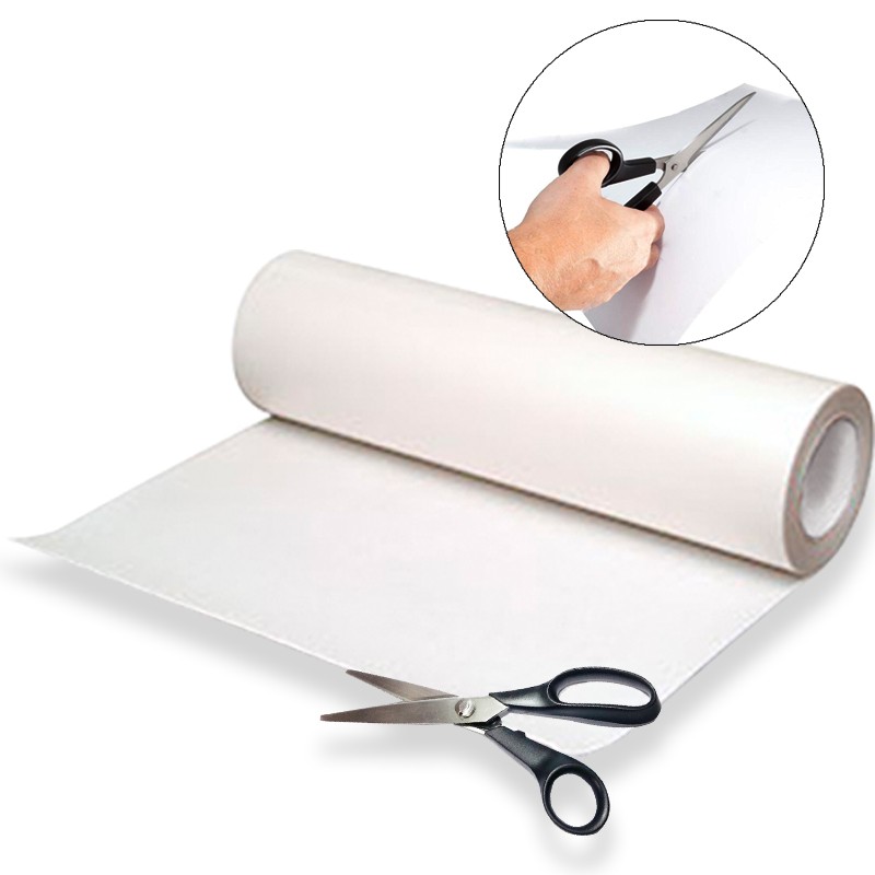 VISUBTEX-W01, Vinilo Textil Sin Respaldo Blanco Sublimable Brillante