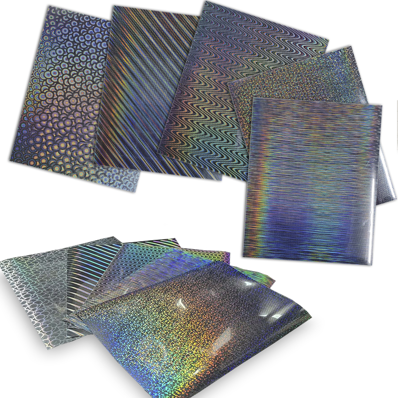 Vinilo Textil Laser Cósmico ArcoIris Negro de 20x25cm