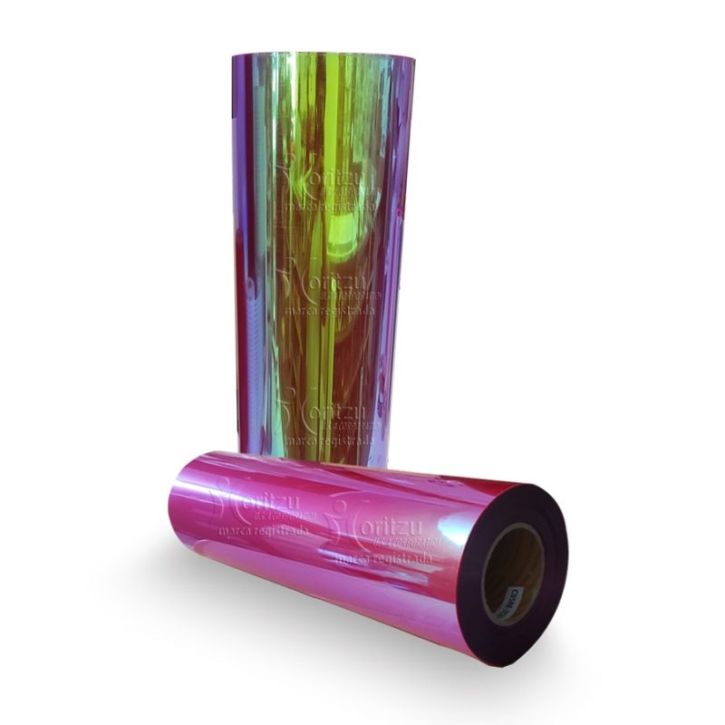 T555, Vinilo Textil Rojo Camaleon Tornasolado Translucido